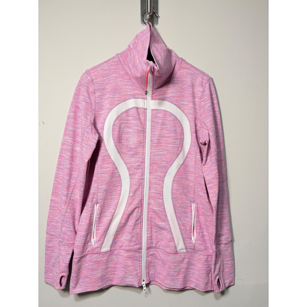 Lululemon Define Jacket Pink Purple Space Dye Full Zip Athletic Yoga Top Sz 12
